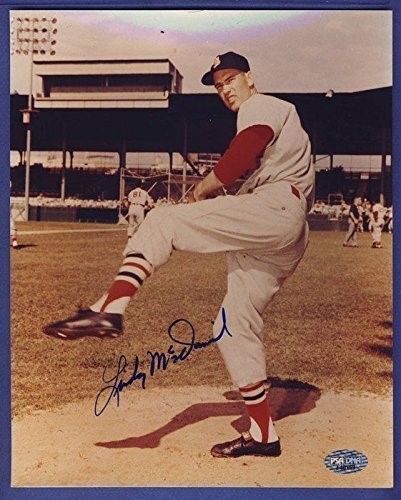 LINDY McDANIEL St. Louis Cardinals Signed 8x10 Photo PSA/DNA 132524