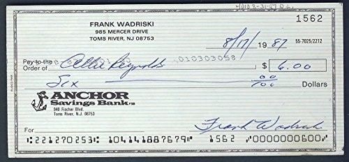 Allie Reynolds New York Yankees Autographed/Signed Check 122103