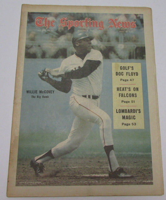 Willie McCovey San Francisco Giants August 9, 1969 Sporting News Cover 144679