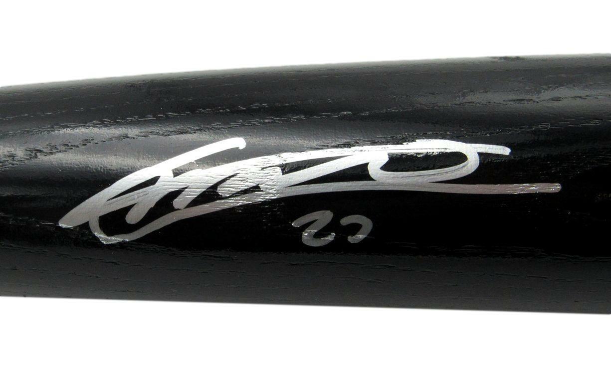 Vladimir Guerrero Jr. Blue Jays Signed Engraved Black Baseball Bat BAS 162334