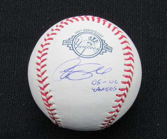 Aaron Small Signed/Auto Yankees 100th OML Baseball MAB Inscr 187027