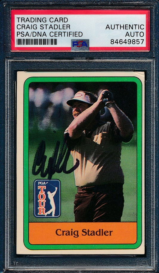 1981 DONRUSS PGA Craig Stadler #8 Authentic Card Signed PSA/DNA 176022