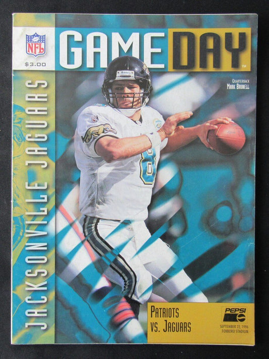 1996 New England Patriots vs. Jacksonville Jaguars Program Mark Brunell 09/22