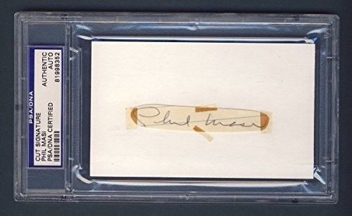 Phil Masi Braves White Sox Signed/Autograph Slabbed Cut 3x5 Index Card PSA/DNA