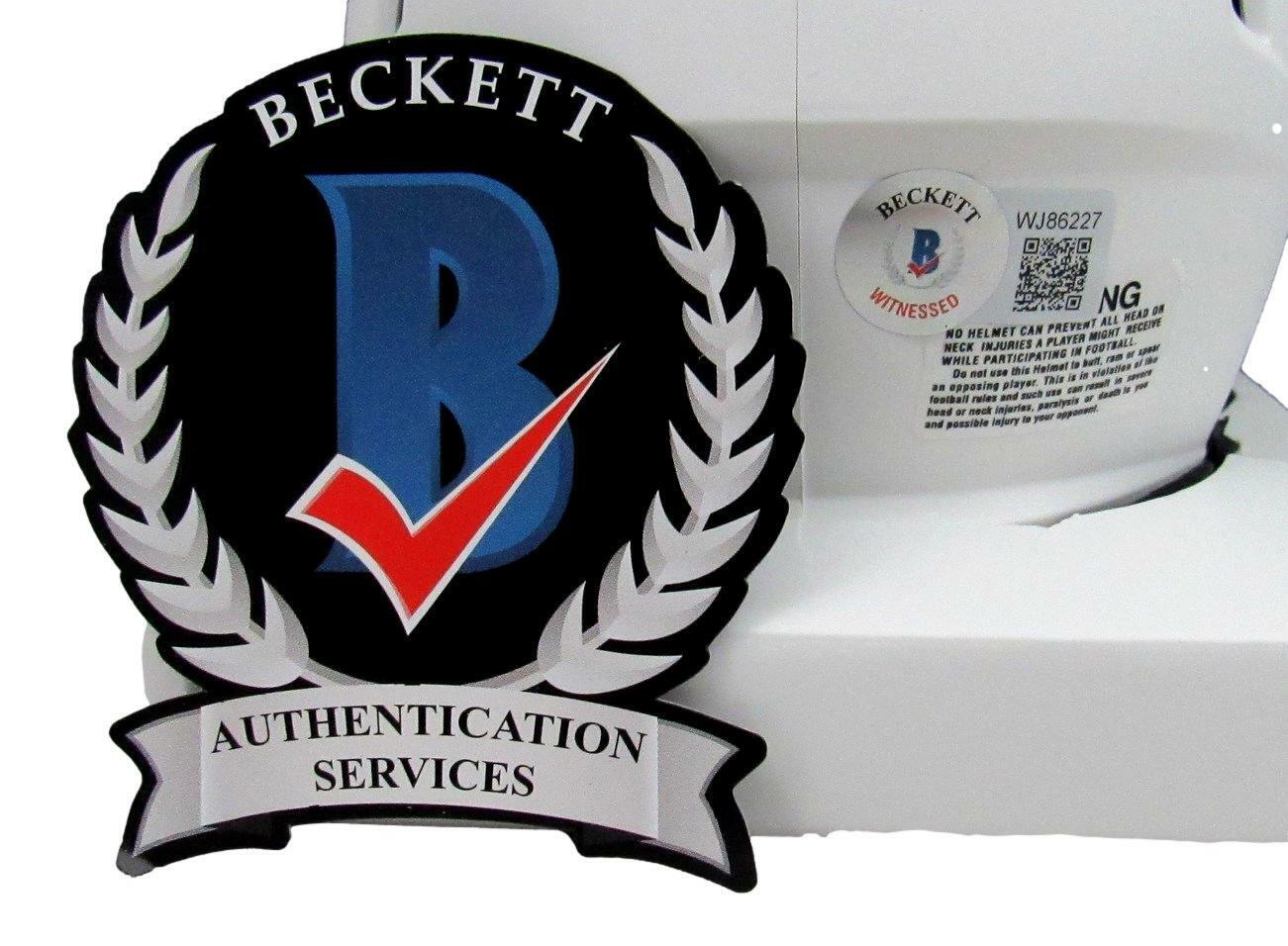 Rodney Harrison Patriots Signed/Auto Lunar Eclipse Mini Helmet Beckett 159473