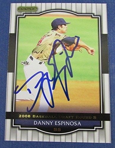 Danny Espinosa Nationals Signed 2008 Razor Signature Series Baseball Card #69