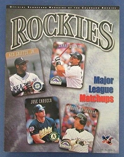 August 1997 Colorado Rockies Official Program Magazine Walker Galarraga 124045