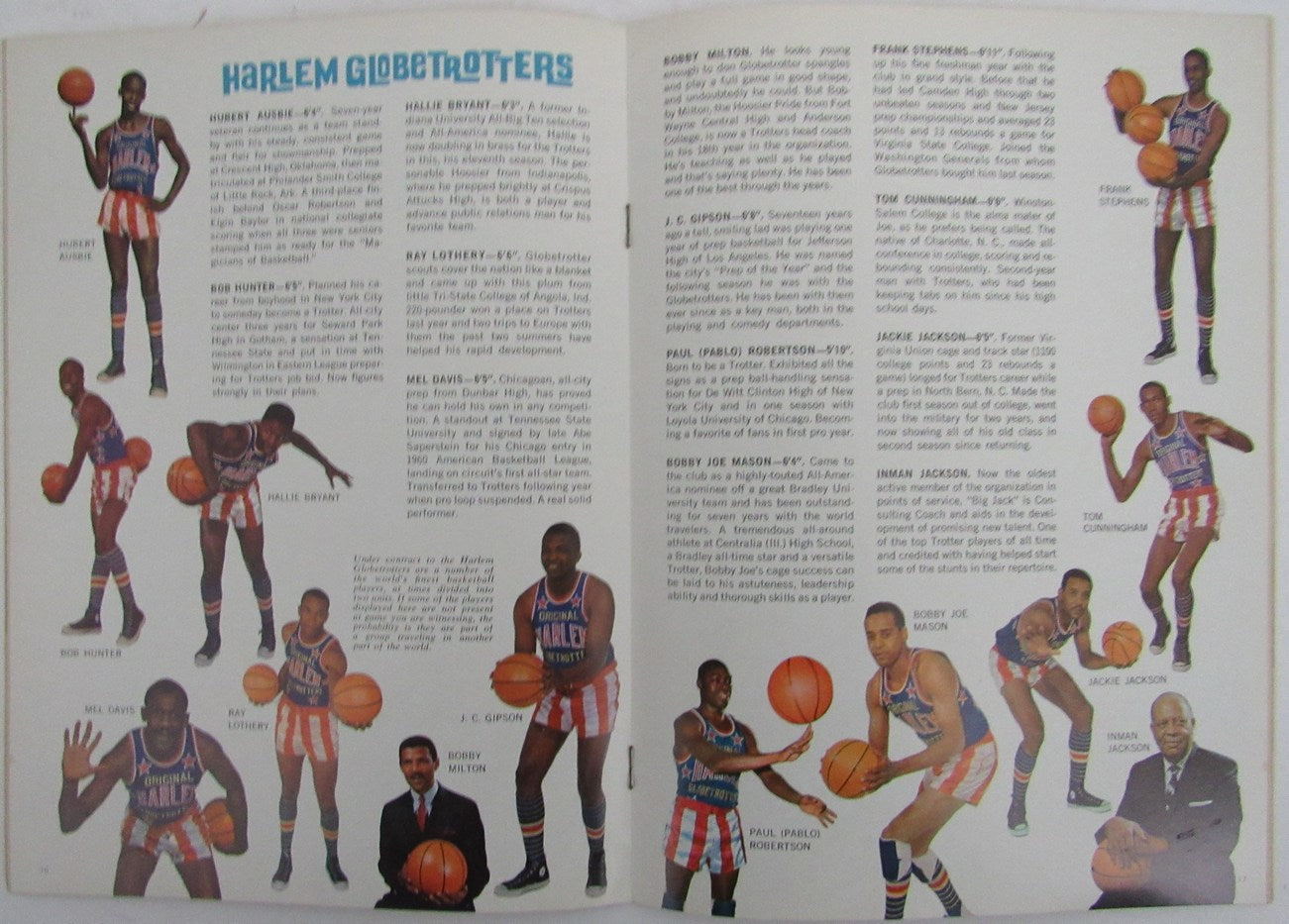 Vintage 1968 Harlem Globetrotters Magazine Program 175631