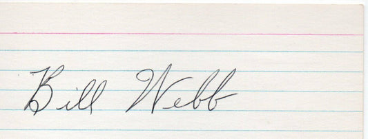 Lot of 4  Bill Webb d.1994 Philadelphia Phillies Signed 3x5 Index Cards 145387