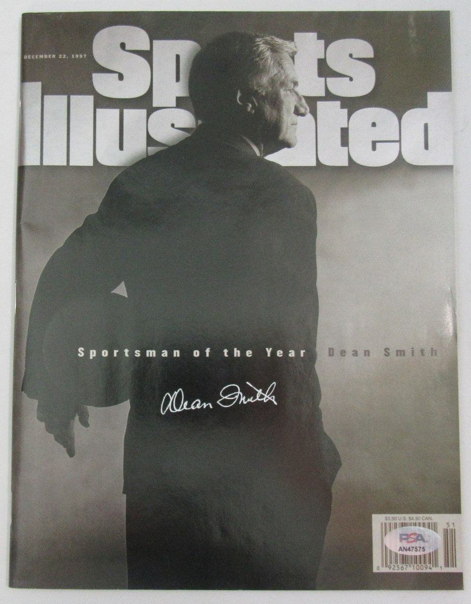 Dean Smith Signed/Auto 1997 Sports Illustrated Magazine NO LABEL PSA/DNA 190486