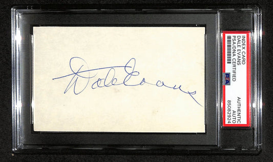 Dale Evans Signed 3x5 Index Card Actress/Singer "Roy Rogers" PSA/DNA 184358