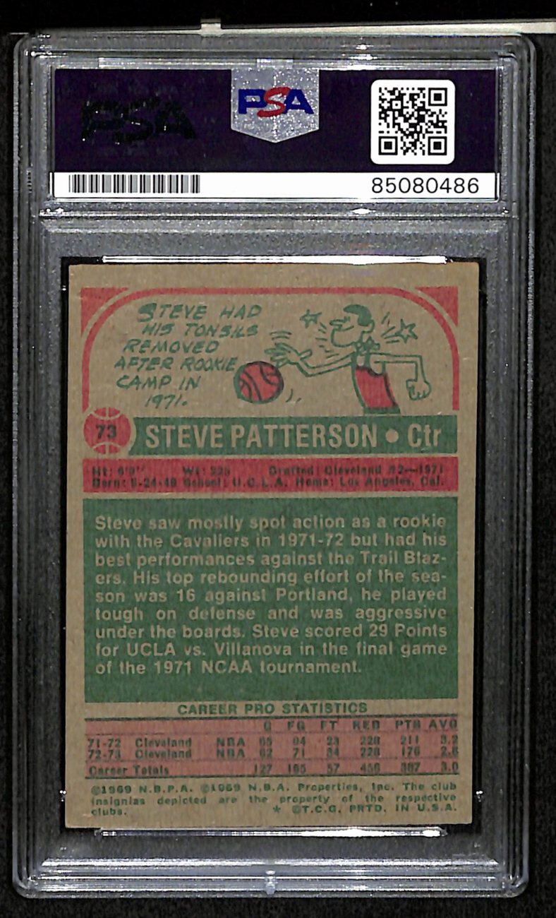 1973/74 TOPPS #73 Steve Patterson Auto/Signed Card PSA/DNA 185456