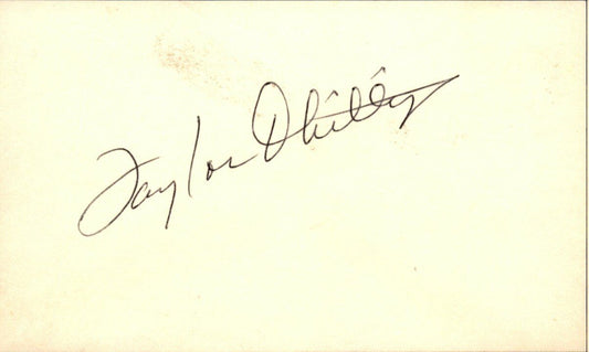 Taylor Phillips Braves/Cubs/Phillies Signed/Autographed 3x5 Index Card 162478