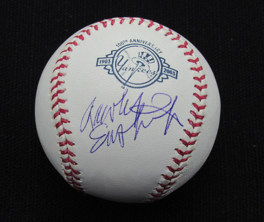 Rawly Eastwick Signed/Auto Yankees 100th OML Baseball JSA 186622