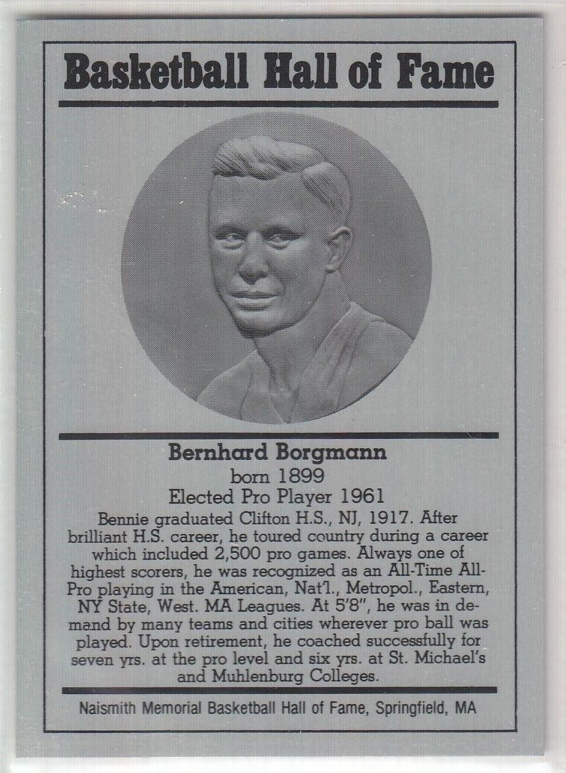 1986-2002 Basketball Hall of Fame Metallic BERNHARD BORGMANN Series 12 128814
