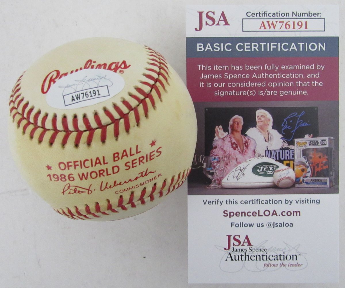 Wally Backman Signed/Autographed 1986 World Series Baseball Mets JSA 192459