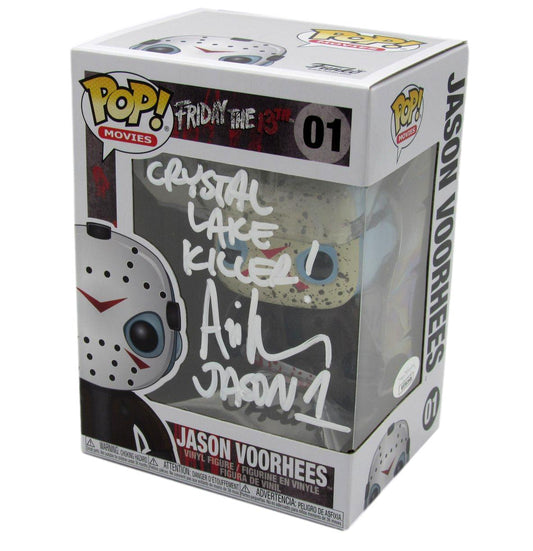 Ari Lehman Signed/Insc Funko Pop! #01 "Friday the 13th" Signed White JSA 190718