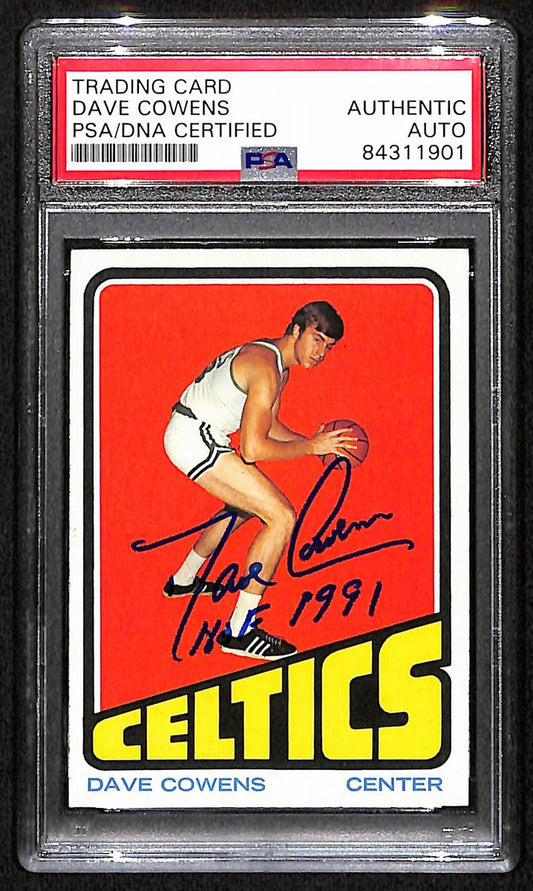 Dave Cowens HOF Boston Celtics Signed/Inscr 1972 Topps Card #7 PSA/DNA 193409