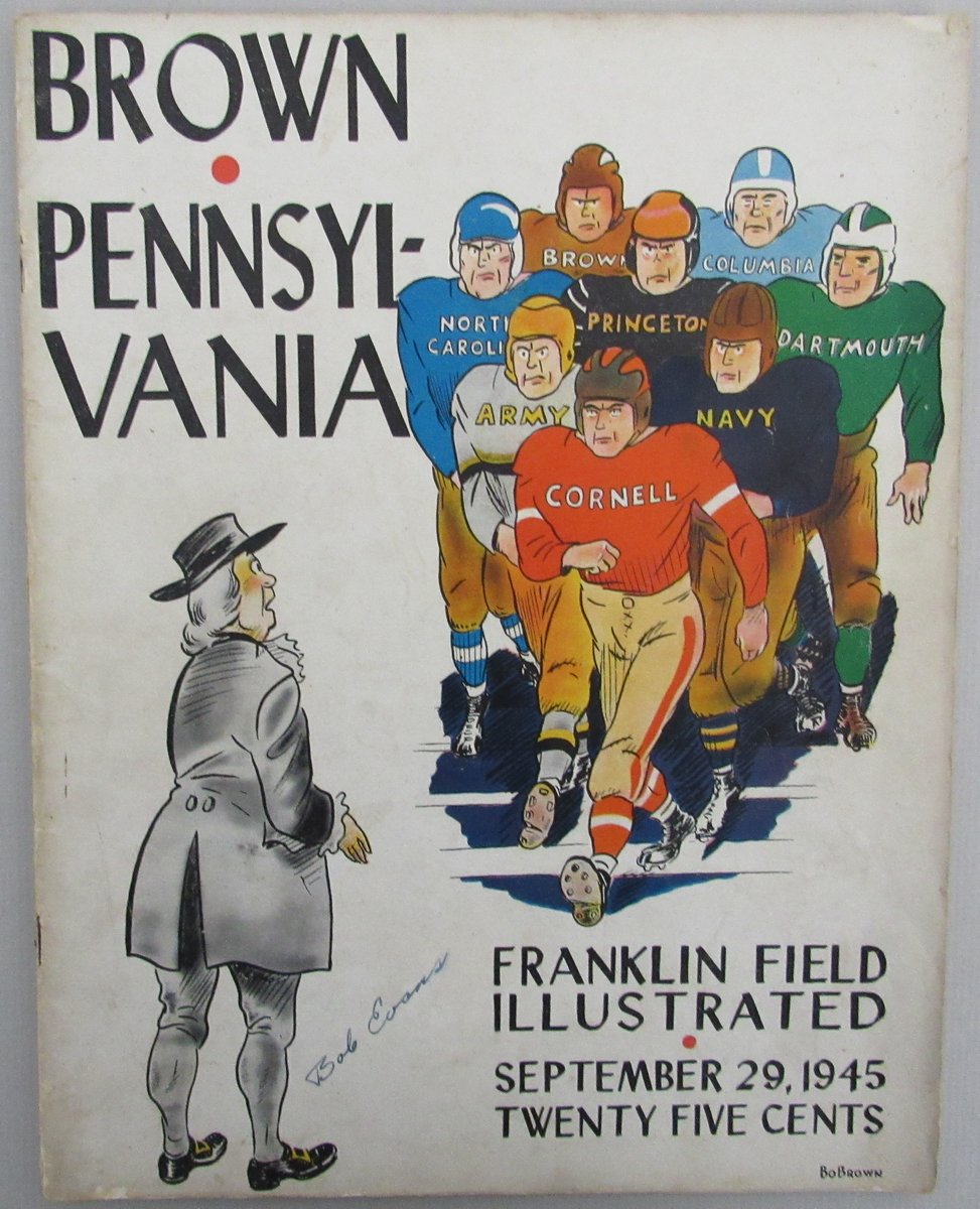 George Savitsky Signed/Inscr Game Program 10/29/45 Brown vs. Pennsylvania 192979