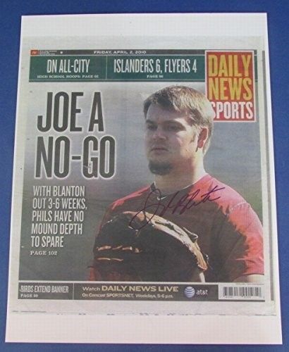 Joe Blanton Phillies Signed 11X14 Daily News Print 4-2-2010 123203