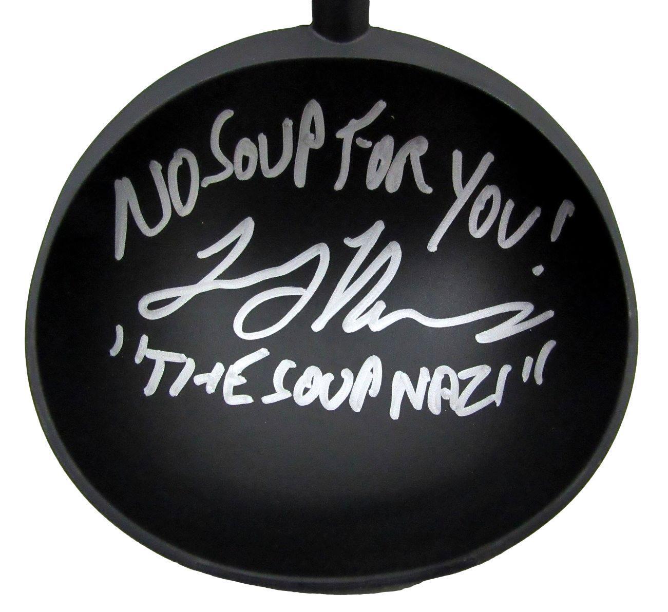 Larry Thomas Autographed/Inscribed Black Ladle "Seinfeld" JSA