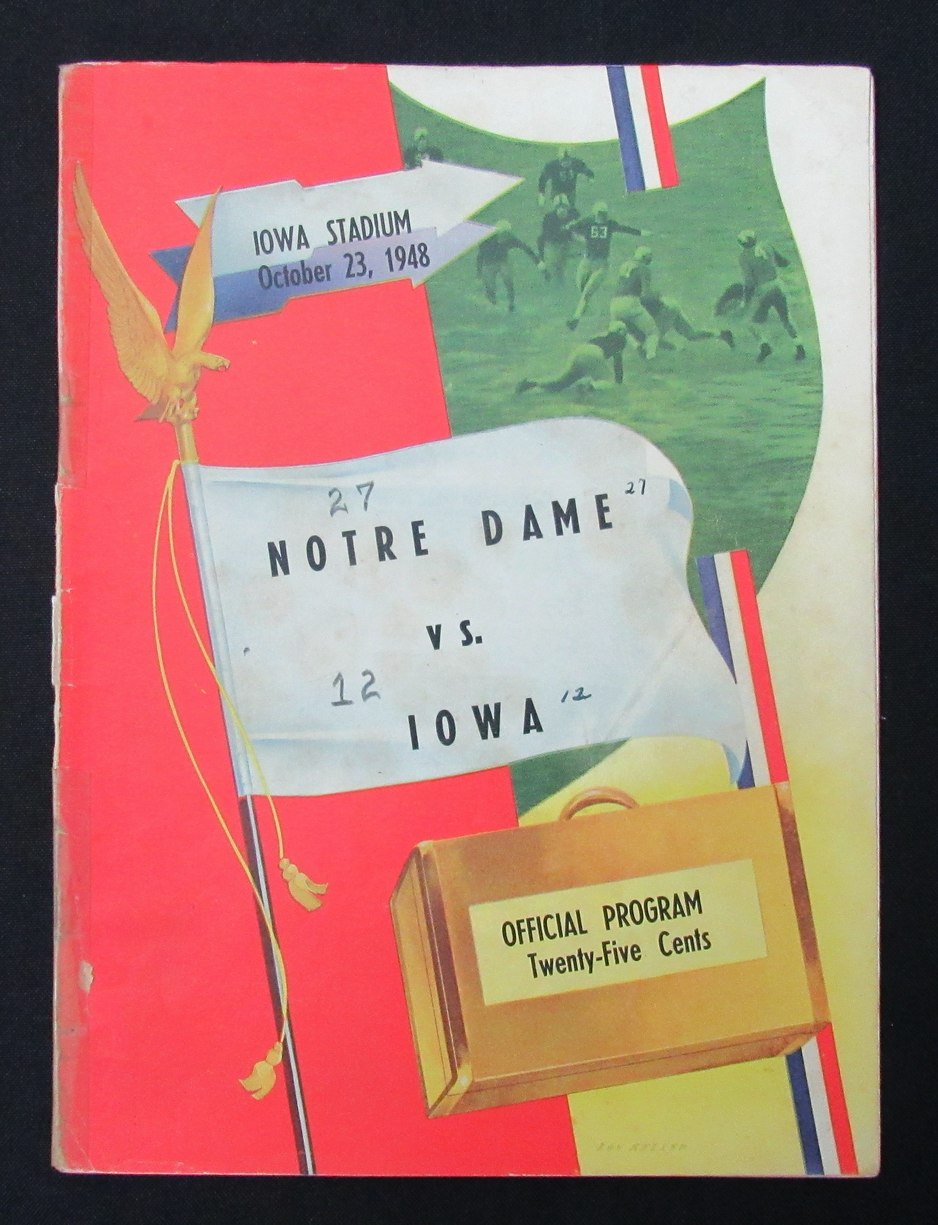 10/23/1948 Notre Dame vs. Iowa College Program 185895