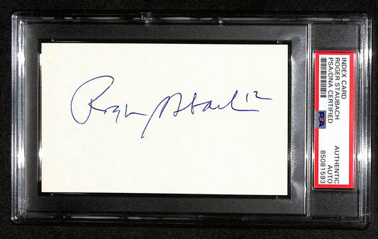 Roger Staubach HOF Signed 3x5 Index Card Dallas Cowboys PSA/DNA 184207