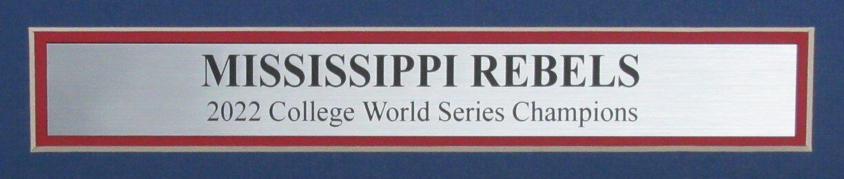 Mississippi Rebels The Oxford Eagle Newspaper 2022 College WS Champs Framed