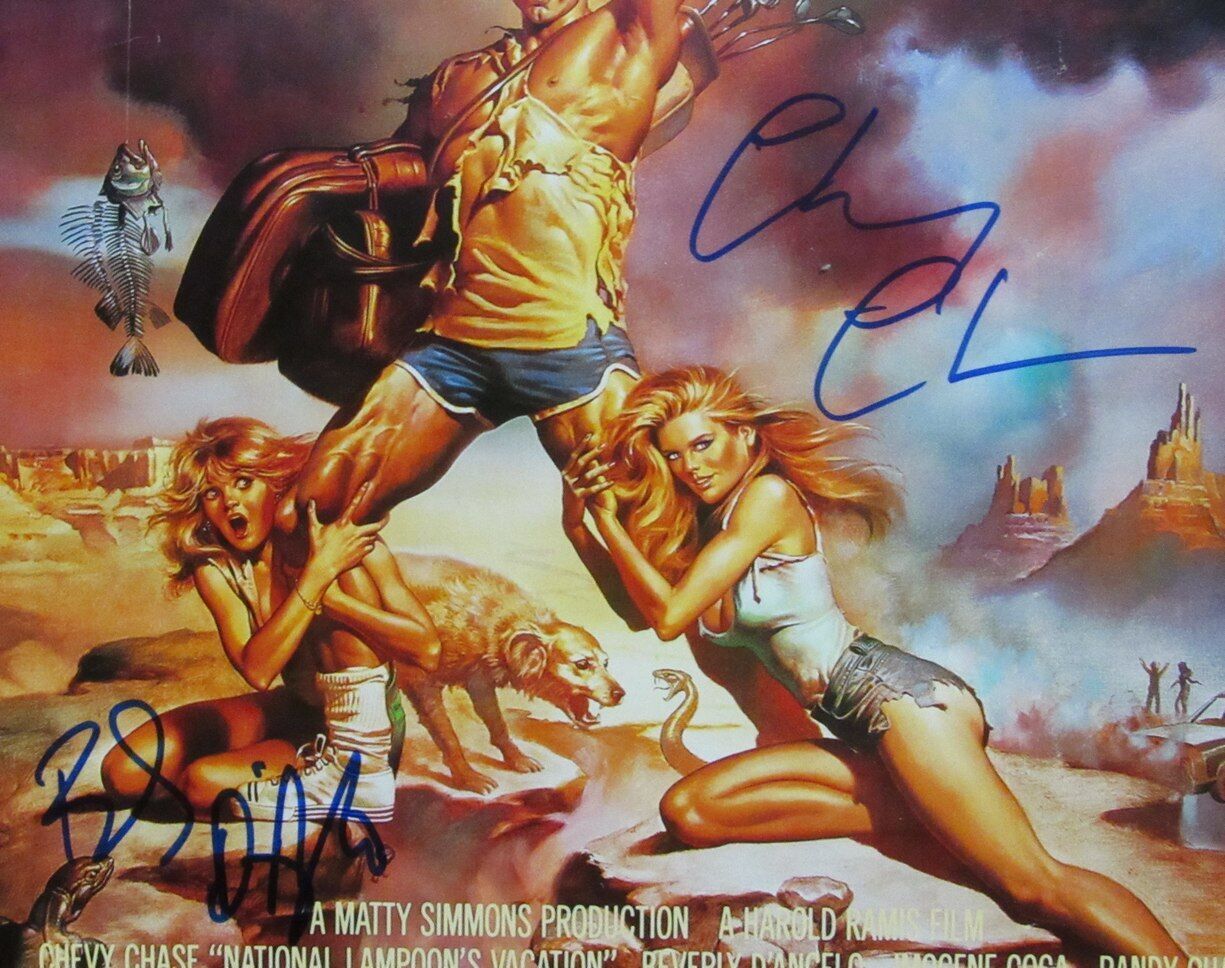 Chevy Chase/Beverly D'Angelo Multi-Autographed 11x17 Movie Poster "Vacation" JSA