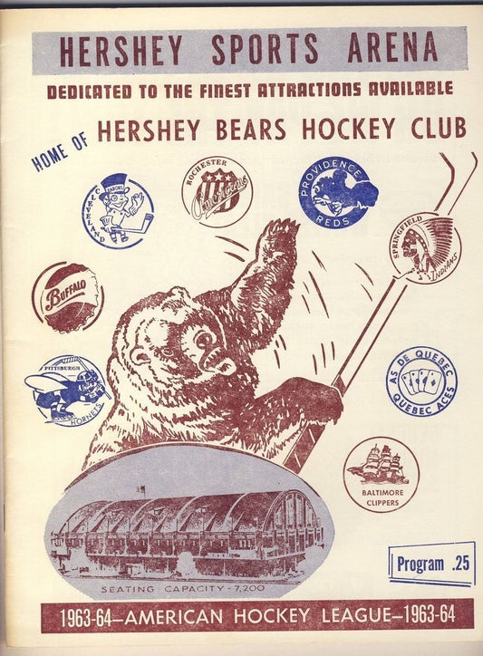 Hershey Bears 12/21 1963 Program vs. Providence AHL 128017