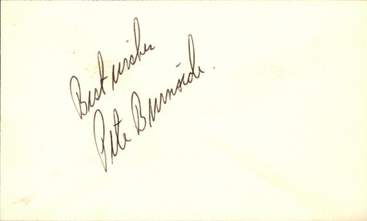 Pete Burnside Giants/Tigers/Orioles Signed/Autographed 3x5 Index Card 162511