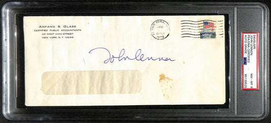 John Lennon Beatles Signed/Autographed NM-MT 8 Envelope PSA/DNA JSA 188509