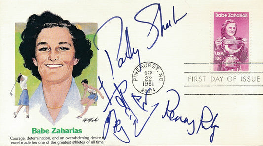 Babe Zaharias PGA Multi-Signed by 3 First Day Cover Envelope 145343