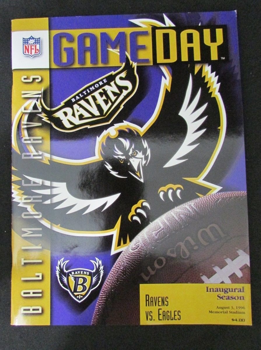 Baltimore Ravens 1996 Preseason Program Ray Lewis 1st Game Inaugural Season 972