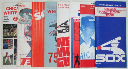 Lot of 8 Chicago White Sox Media/Press Guides 1972-77, 1979, 1982 155207