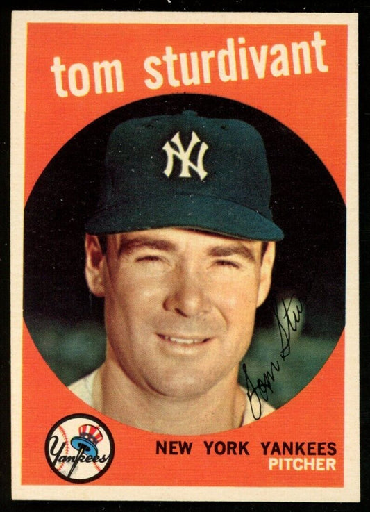 1959 Topps Baseball Tom Sturdivant #471 New York Yankees