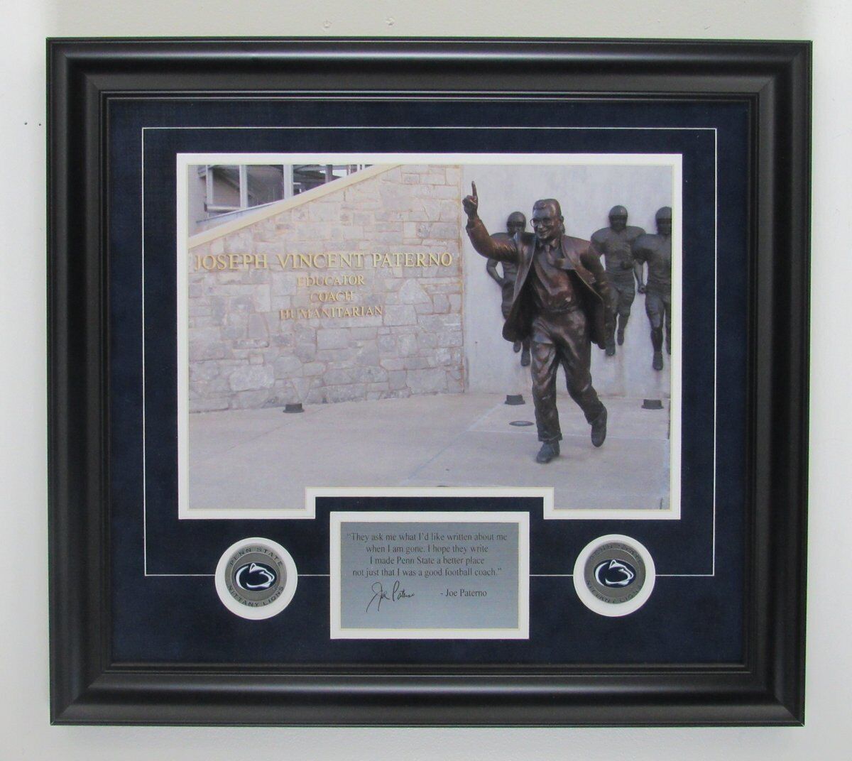 Joe Paterno PSU Statue Tribute 11x14 Photo Framed 135021