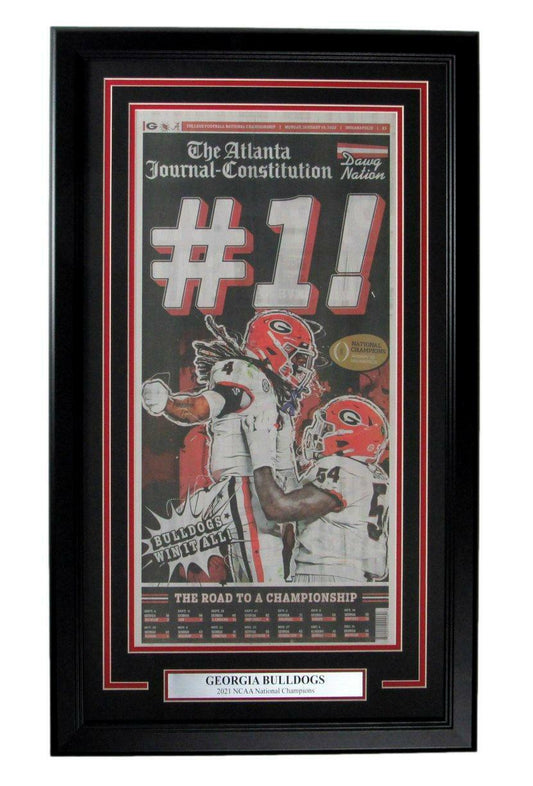 Atlanta Journal-Constitution Newspaper Georgia 2021 National Champ Framed 165814