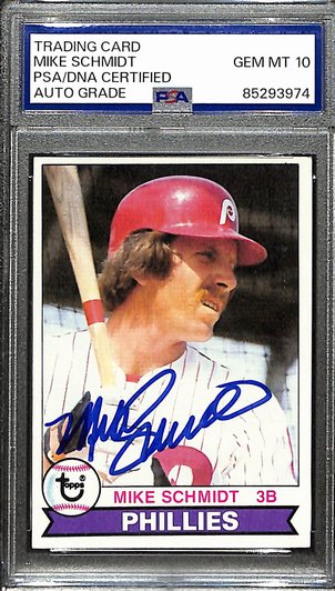 1979 Topps Mike Schmidt Phillies #610 Card Signed PSA/DNA GEM MINT 10 187942