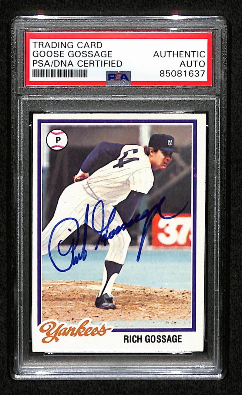 Rich Gossage Signed 1978 Topps Card #70 New York Yankees PSA/DNA 184511