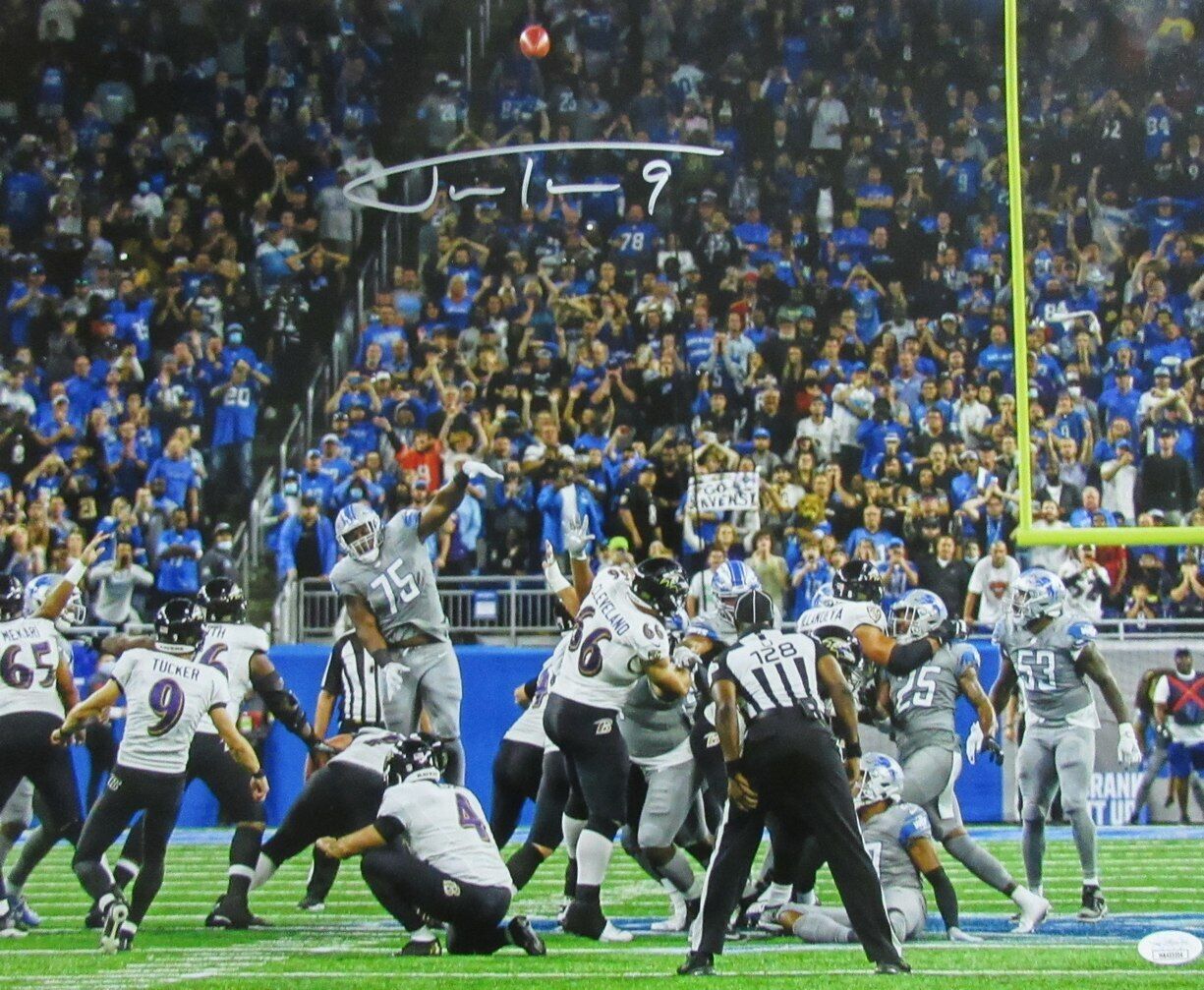 Justin Tucker Autographed 16x20 Photo Baltimore Ravens JSA