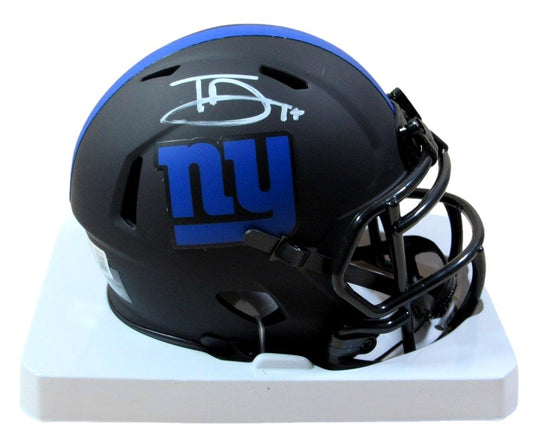 Tommy DeVito Autographed/signed Eclipse Mini Helmet Giants Beckett 184884