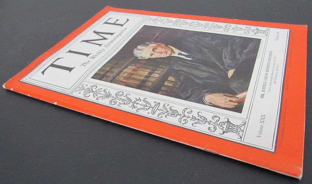 Time Magazine Vol XXX No 20 November 15, 1937 Louis Dembitz Brandeis 183291