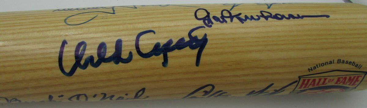 14 Baseball Hall of Fame Players Signed Adirondak 50th HOF Baseball Bat 143869