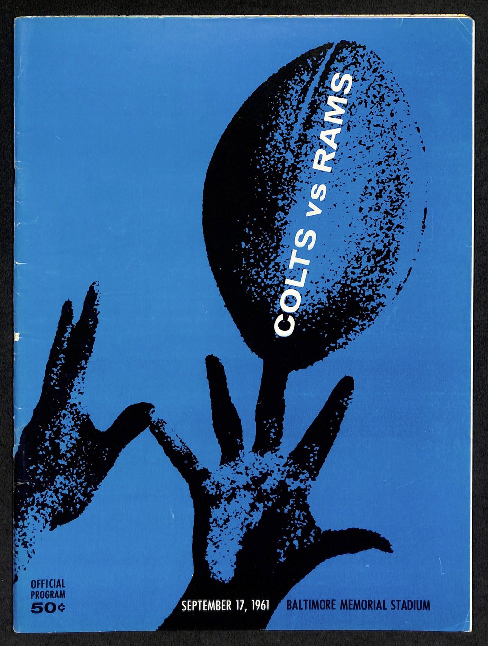 September 17, 1961 Football Program Baltimore Colts vs. Los Angeles Rams 189401