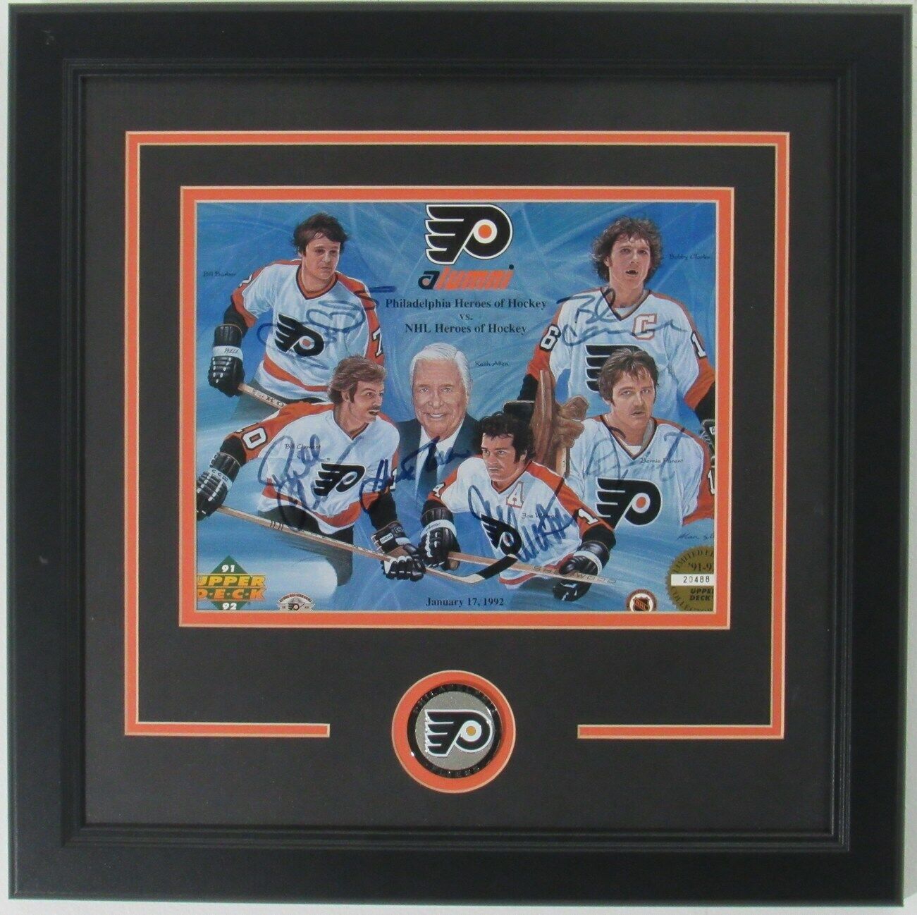 Philadelphia Flyers Heros of Hockey Multi-Signed 8x10 Photo Framed UD 158165