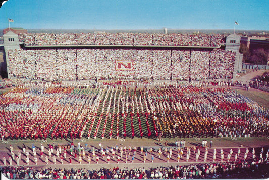 Vintage Unused Postcard University of Nebraska Stadium Band Day 143644