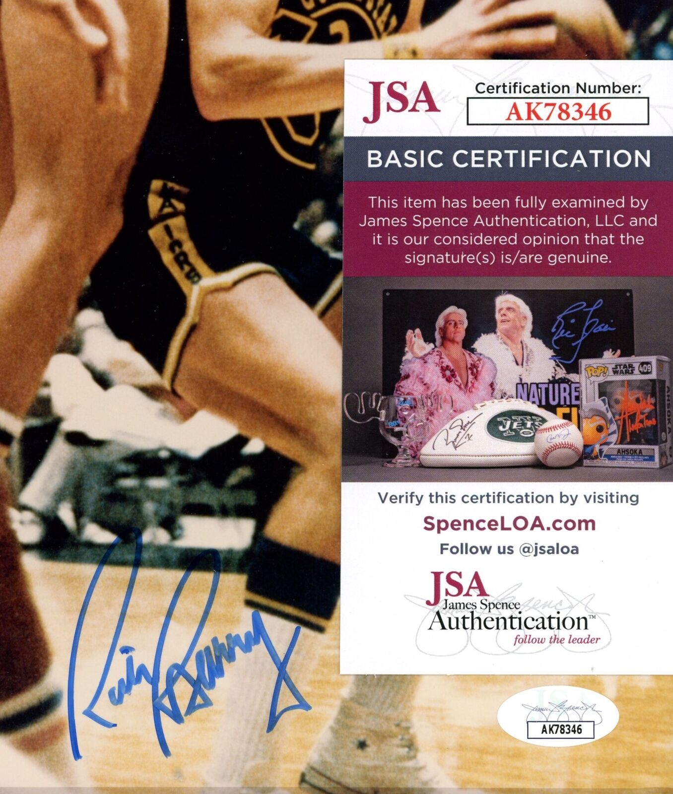 Rick Barry HOF Autographed 8x10 Photo Golden State Warriors JSA 180879