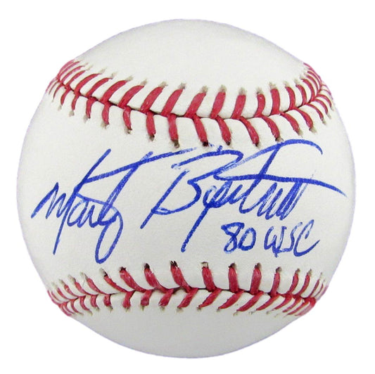 Marty Bystrom Signed/Inscribed "80 WSC" OML Baseball Phillies JSA 192320