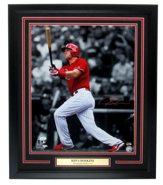 Rhys Hoskins Phillies Signed/Autographed 16x20 Photo Framed JSA 145858